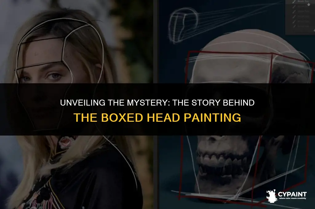 why does she have a box on her head painting