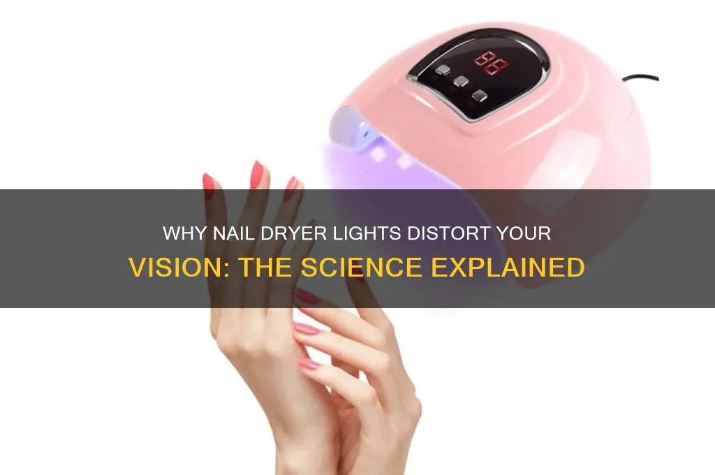 why does the fingernail paint drying light look weird