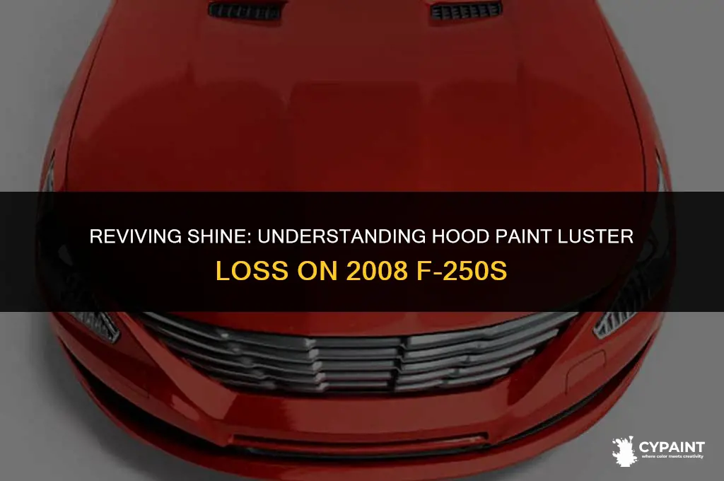 why does the hood paint lose luster on 2008 f250