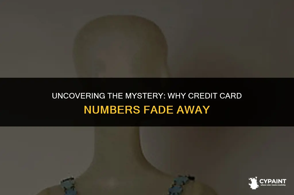 why does the paint on credit card numbers rub off
