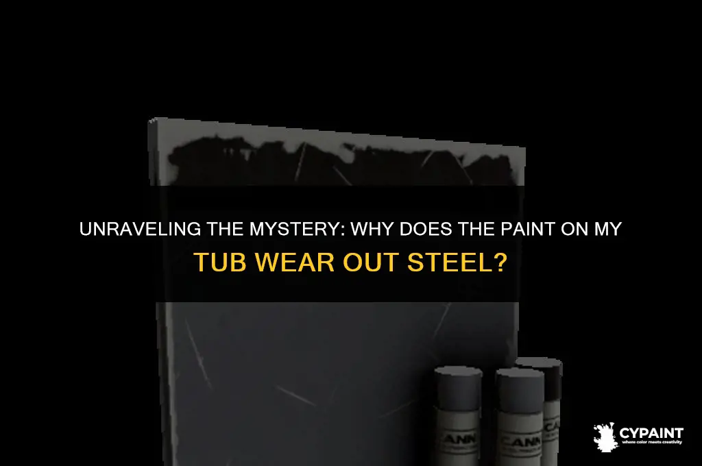 why does the paint on my tub wear out steel