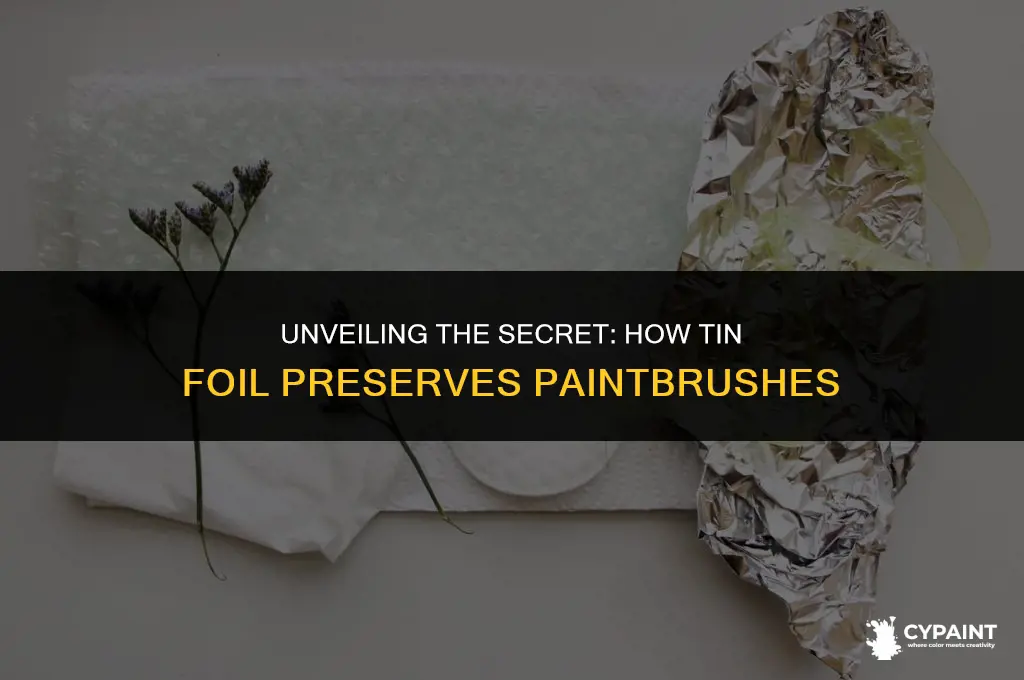 why does tin foil keep paint from drying on paintbrushes