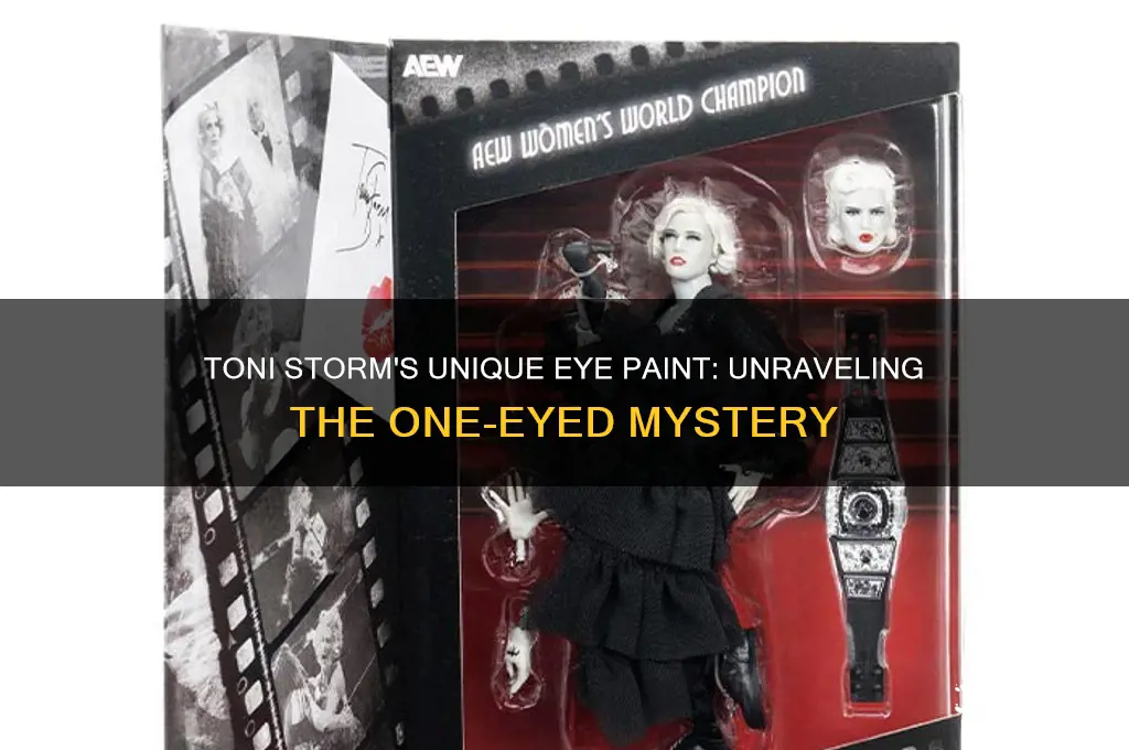 why does toni storm only paint under one eye