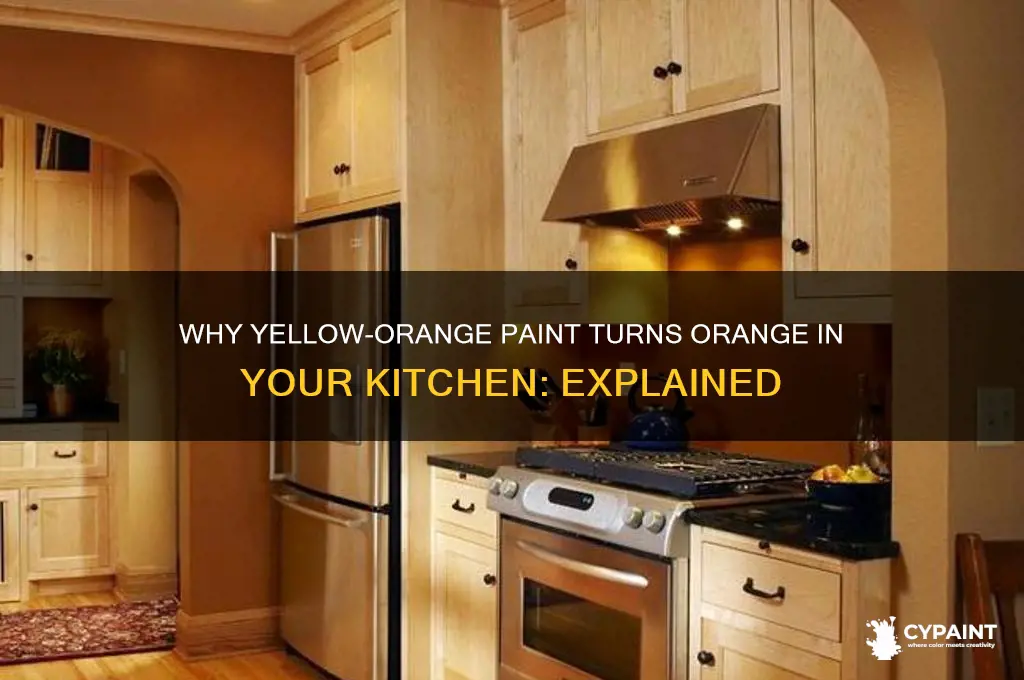 why does yellow orange paint look orange in kitchen