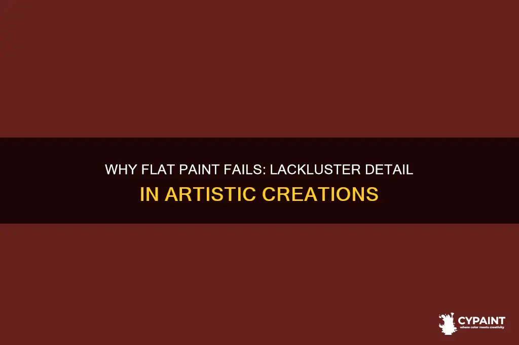 why flat paint doesmt mix well for paintins details