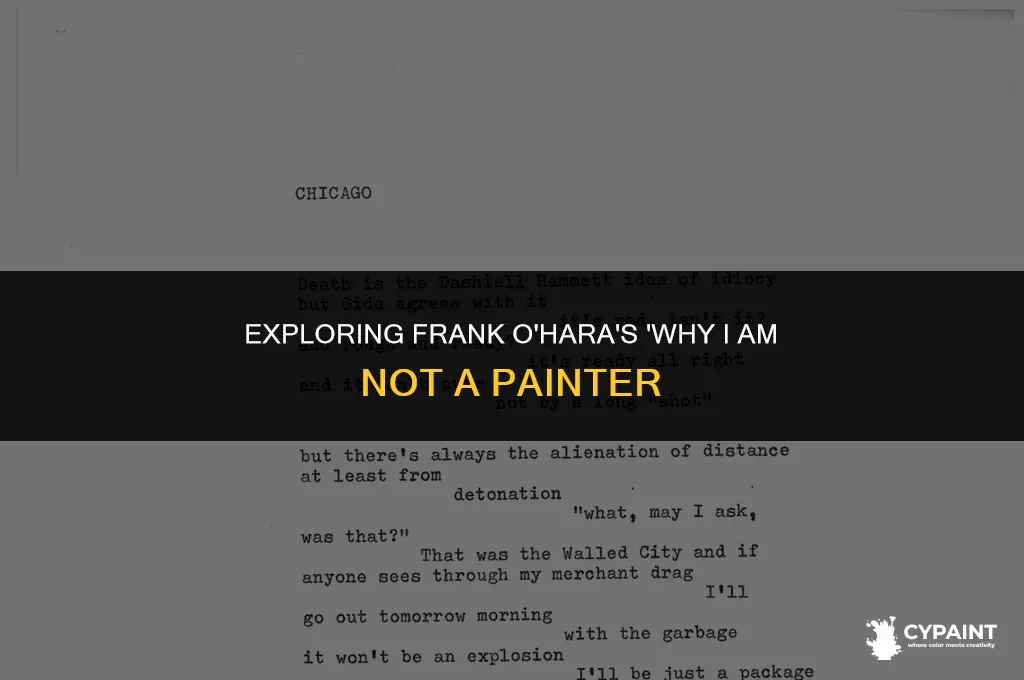 why i am not a painter by frank o hara