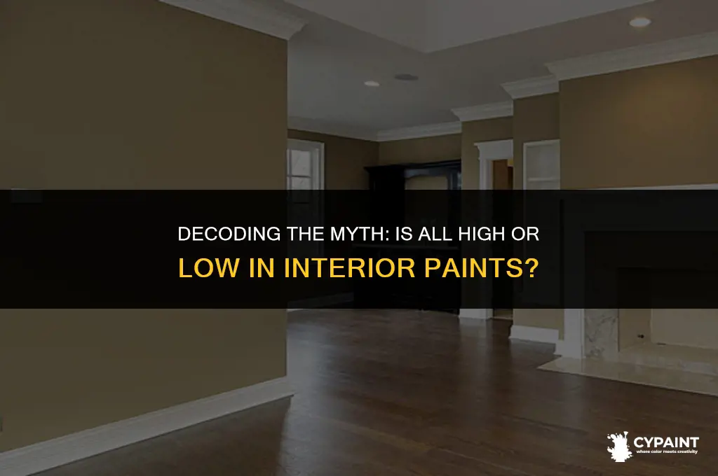 why is all high in or low in interior paints