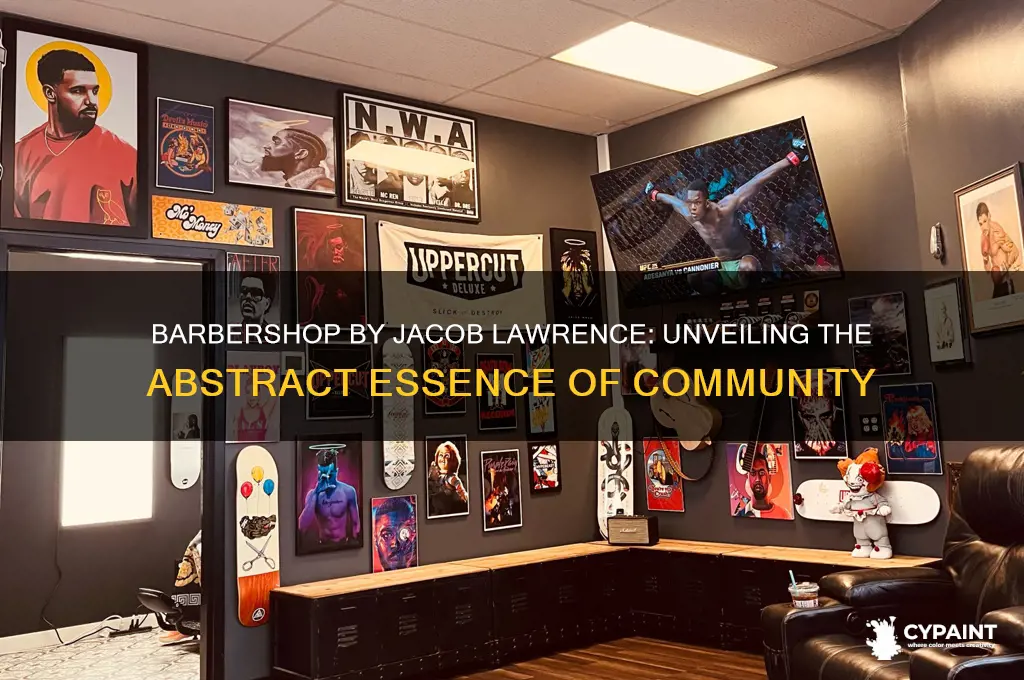 why is barbershop by jacob lawrence an abstract painting