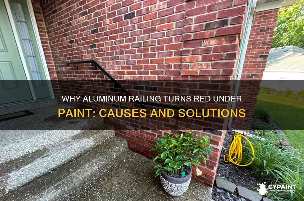 why is my aluminum railing red under the paint