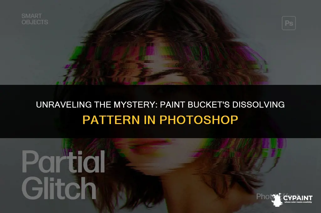 why is paint bucket making disovling pattern in phtosho p