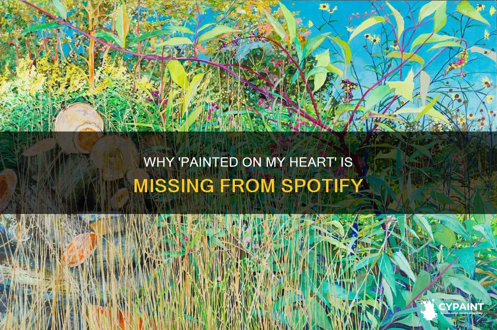 why is painted on my heart not on spotify