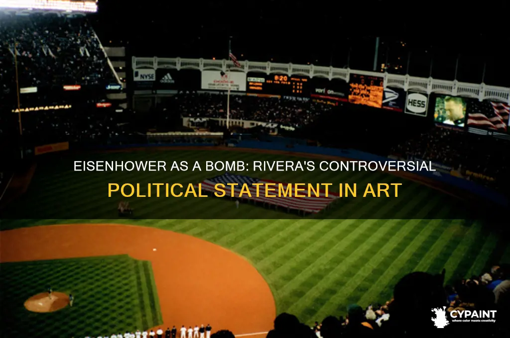 why is president eisenhower a bomb in riveras painting