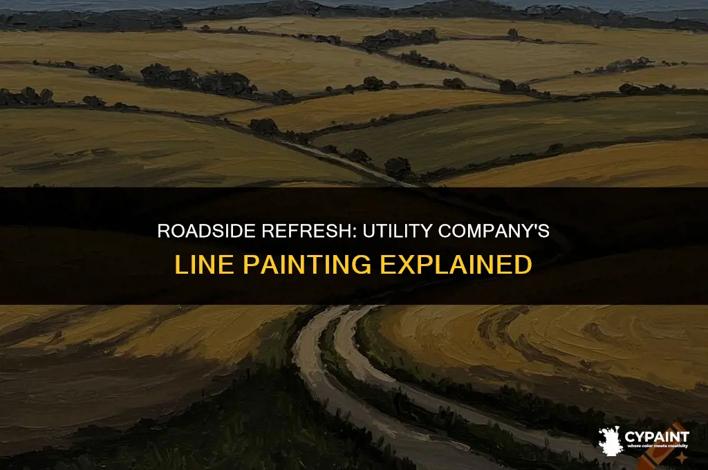 why is the utility company painting lines on the road