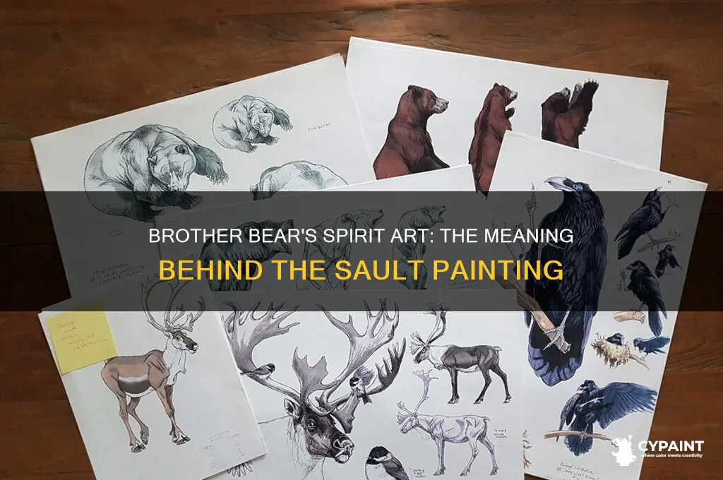 why is there a saurt painting in brother bear