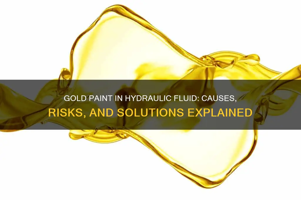 why is there gold paint in my hydraulic fluid