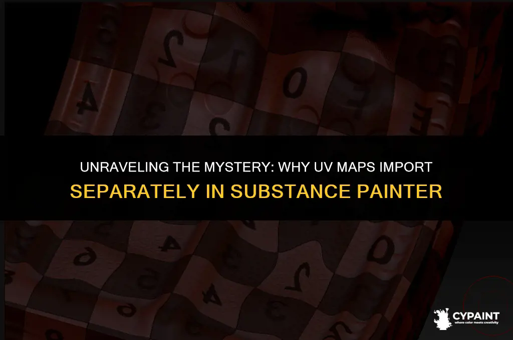 why is uv map importing as separate in substance painter