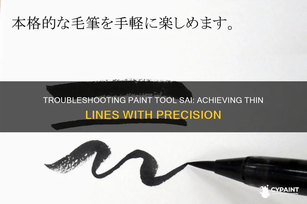 why isnt my line thin on paint tool sai