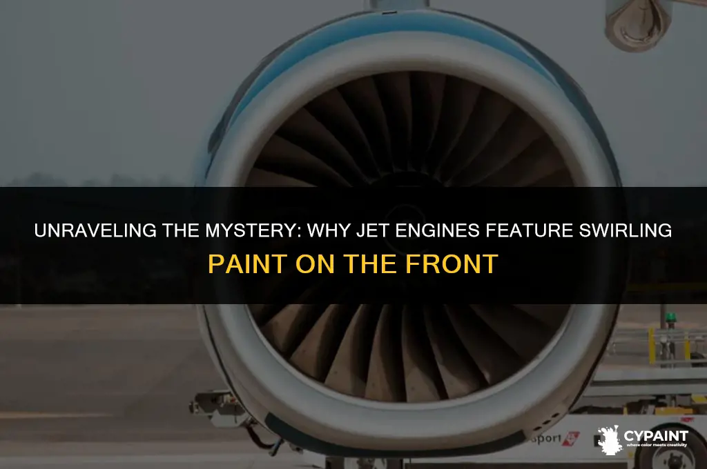 why jet engines have those swirling paint on the front