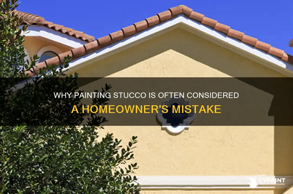why people think that stucco should not be painted