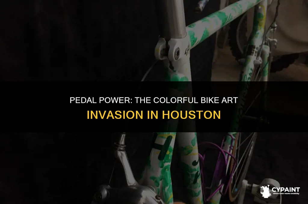 why r there painted bicycles chained all over houston tx