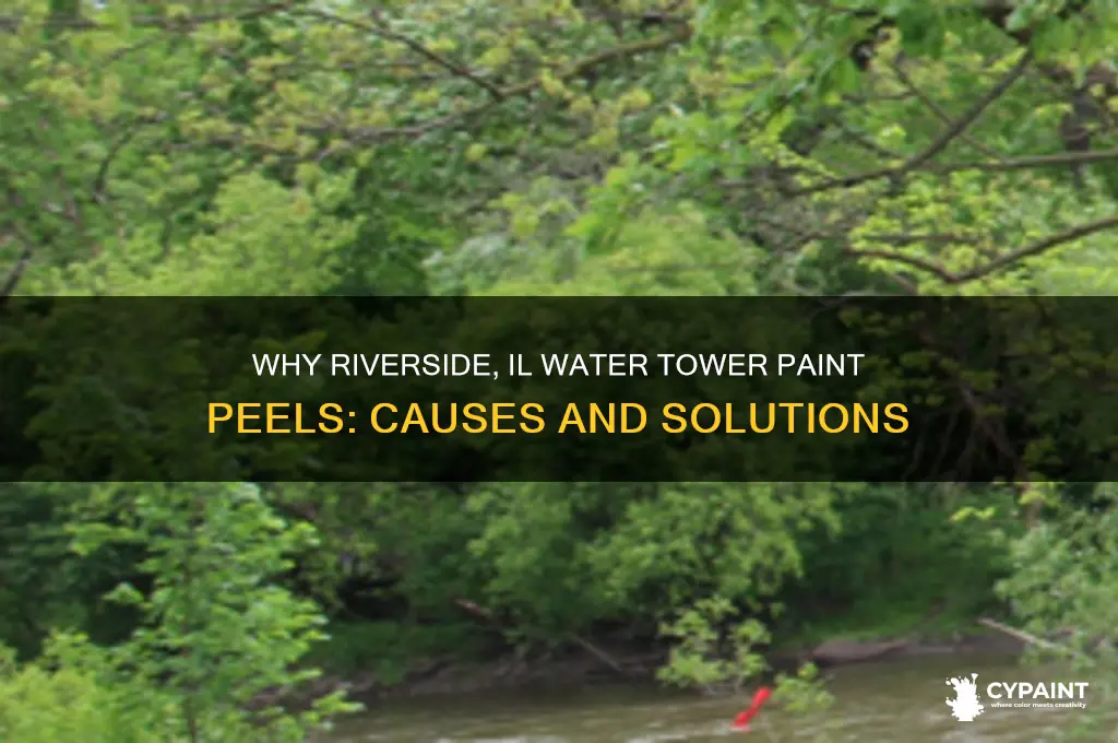 why the paint peals on the riverside il watertower