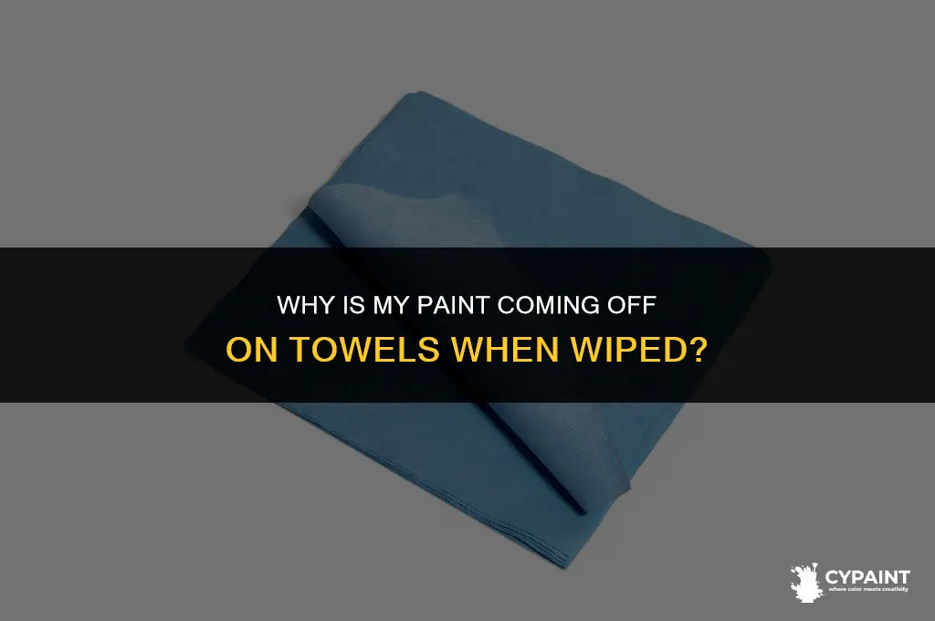 why us my paint coming off on towel when wioed