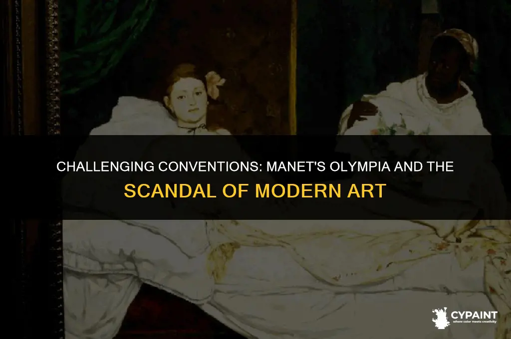 why was manet controversial when he made the painting olympia