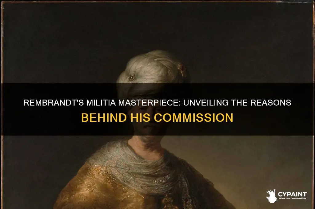 why was rembrandt hired to paint the militia company
