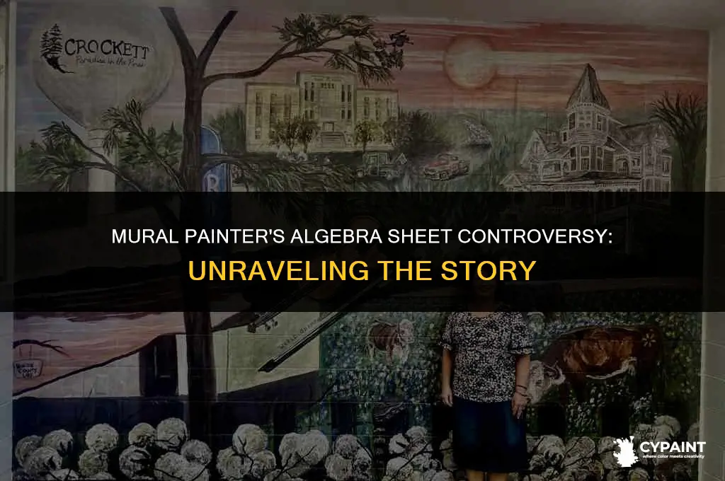 why was the mural painter in the news algebra sheet