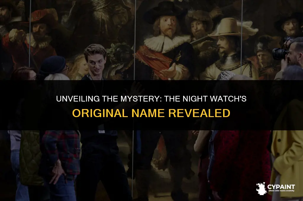 why was this painting originally called the night watch brainly