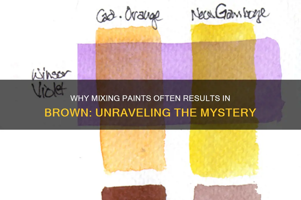 why when i mix paint it comes out brown