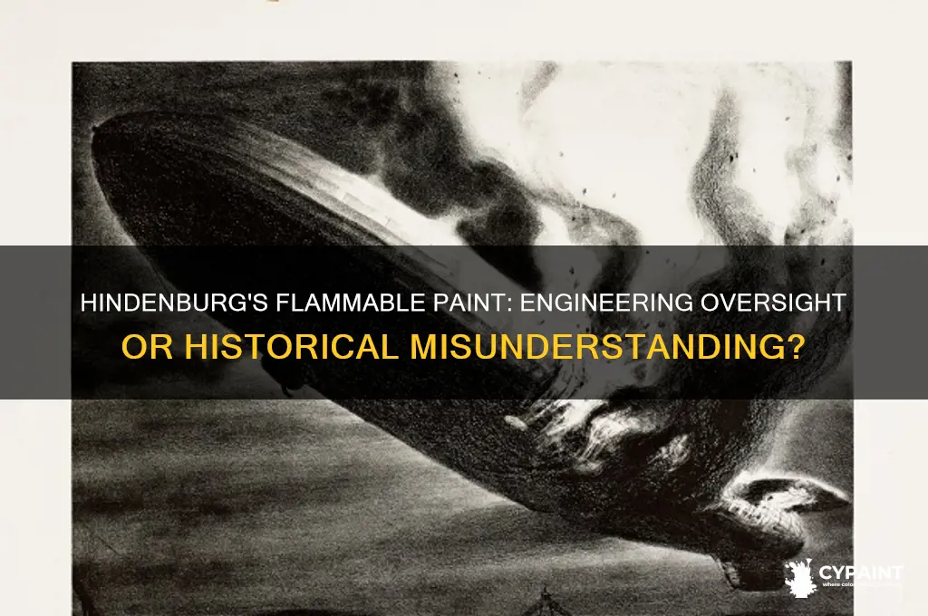 why would engineers cover the hindenburg with flammable paint