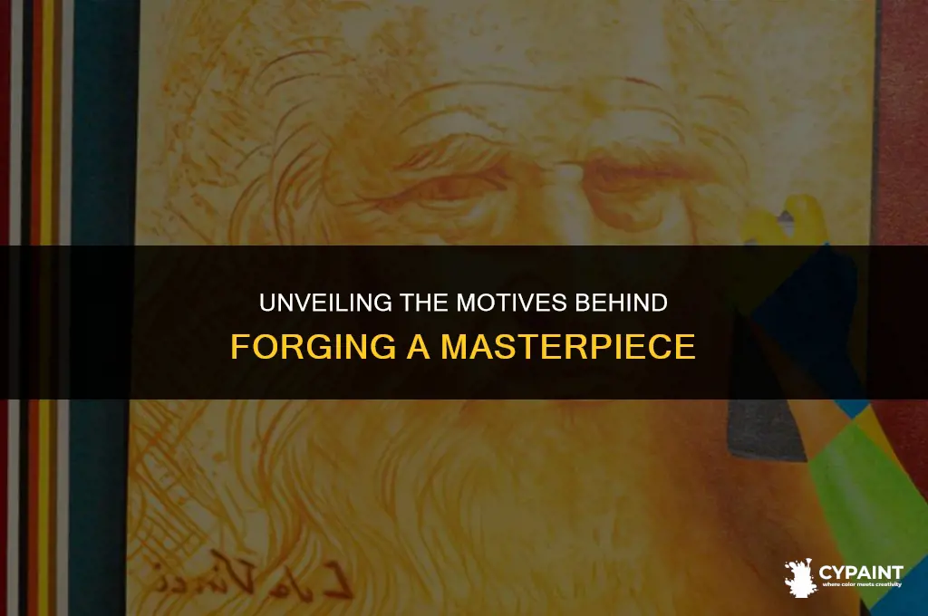 why would someone paint a forgery of a famous painting