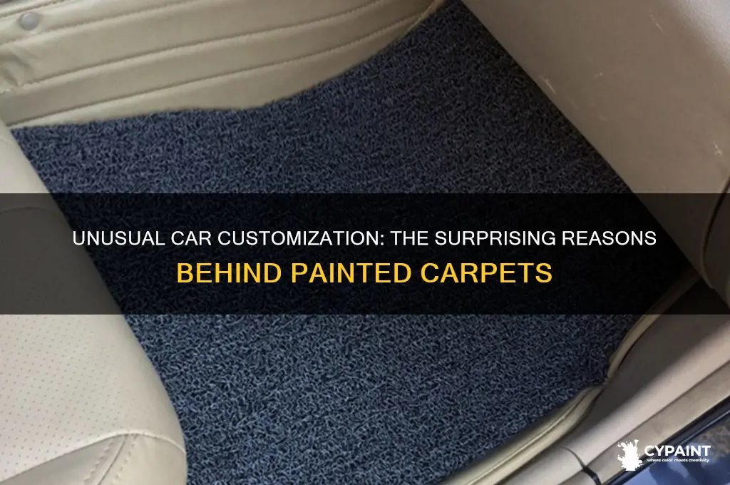 why would someone paint the carpet in a vehicle