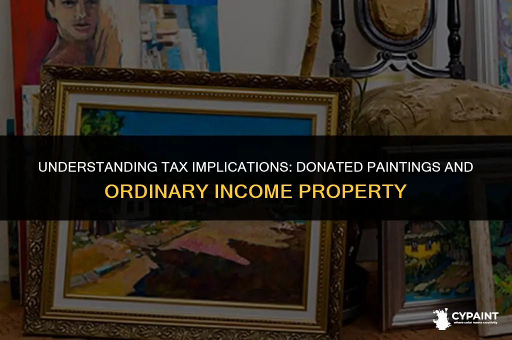 would a donated painting be considered an ordinary income property