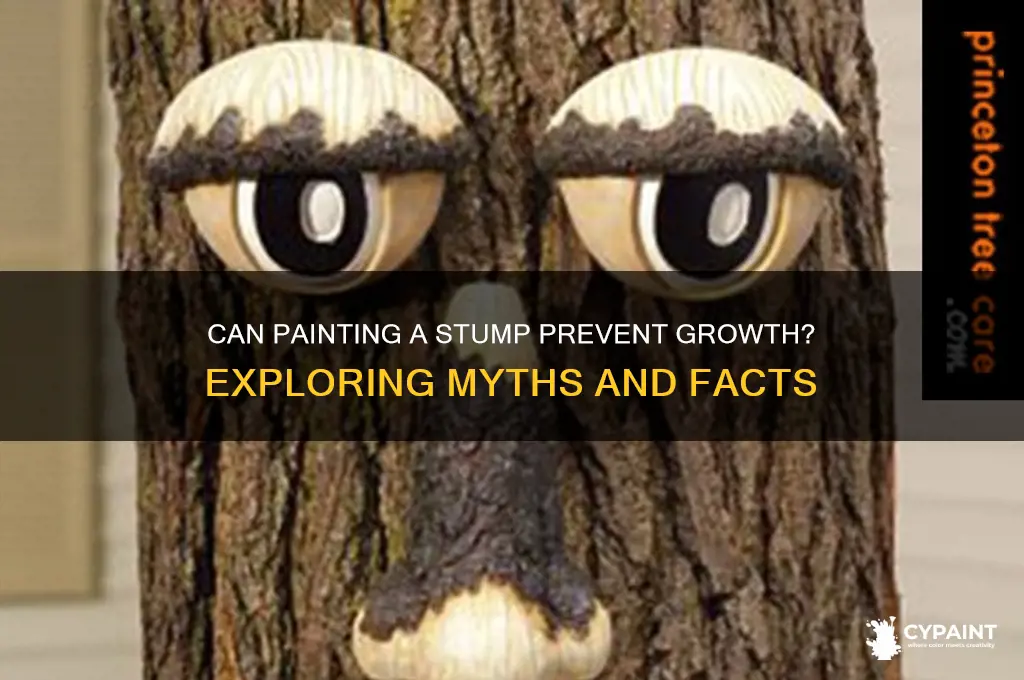 would prqy painting a stumo keep it from growing